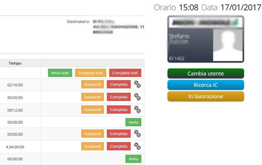 Software per la gestione della produzione - carpenteria, dettaglio