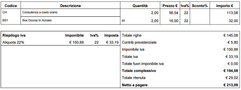 Software per la gestione della produzione - carpenteria, dettaglio