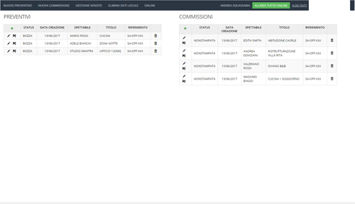 Applicazione web per lavorare offline